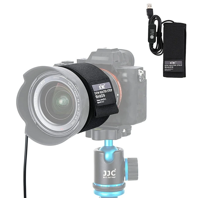 (image for) IPRee USB Lens Heater Warmer Strip with 3 Heat Settings Temperature Regulator for Camera Lens Dew Removing, Lens Heater for Outdoor Telescope Eyepieces Protection
