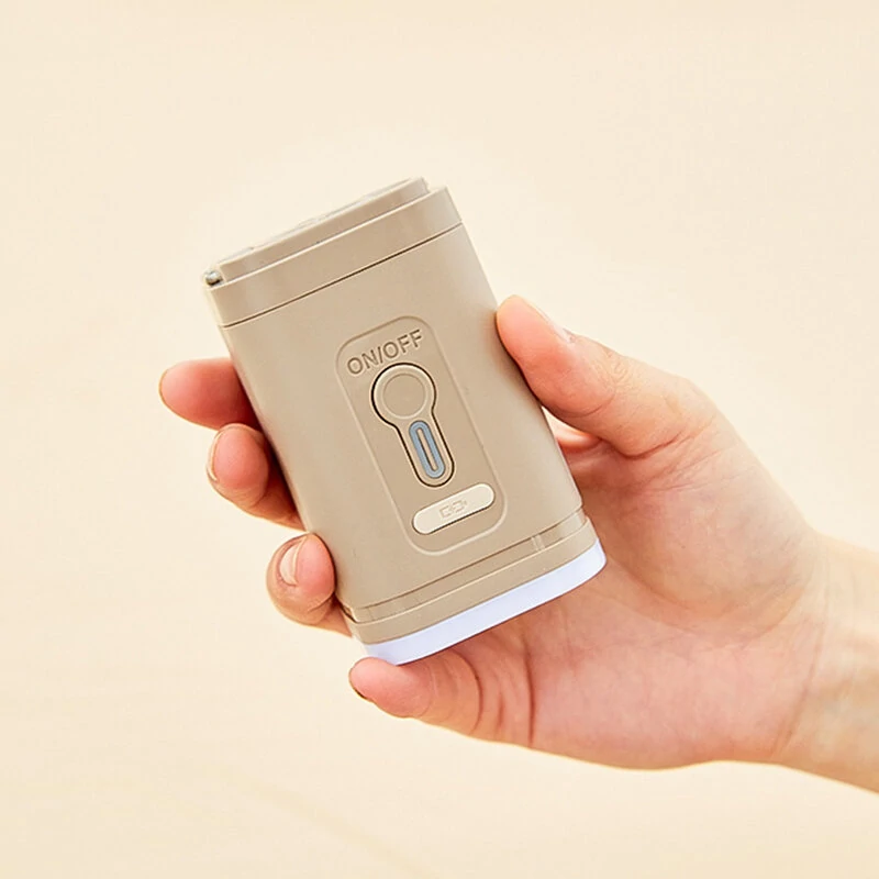 (image for) Mini Electric Air Pump with Lights Wireless Air Compressor Inflator/Deflator Pumps for Indoor/Outdoor Camping Equipment